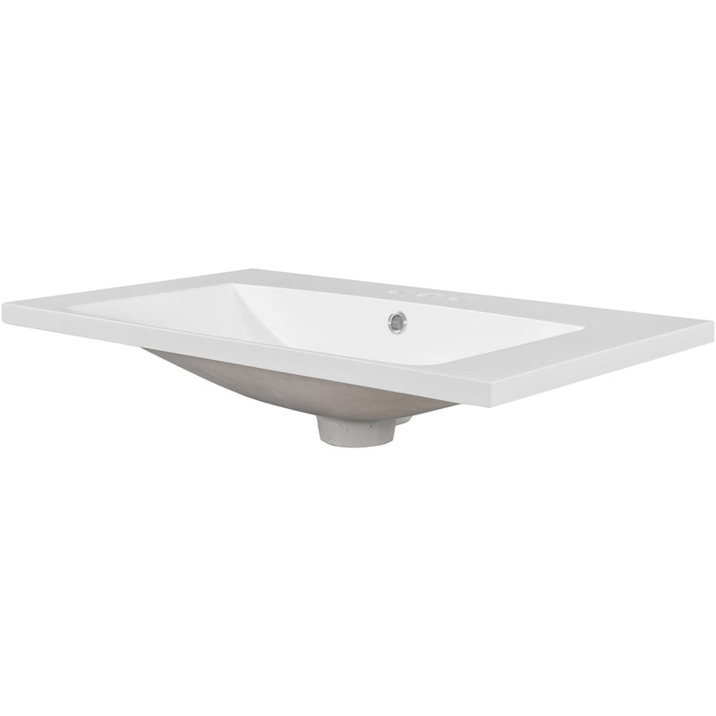 30" Single Bathroom Vanity Top with Undermount Ceramic Sink by HouseOfZazla
