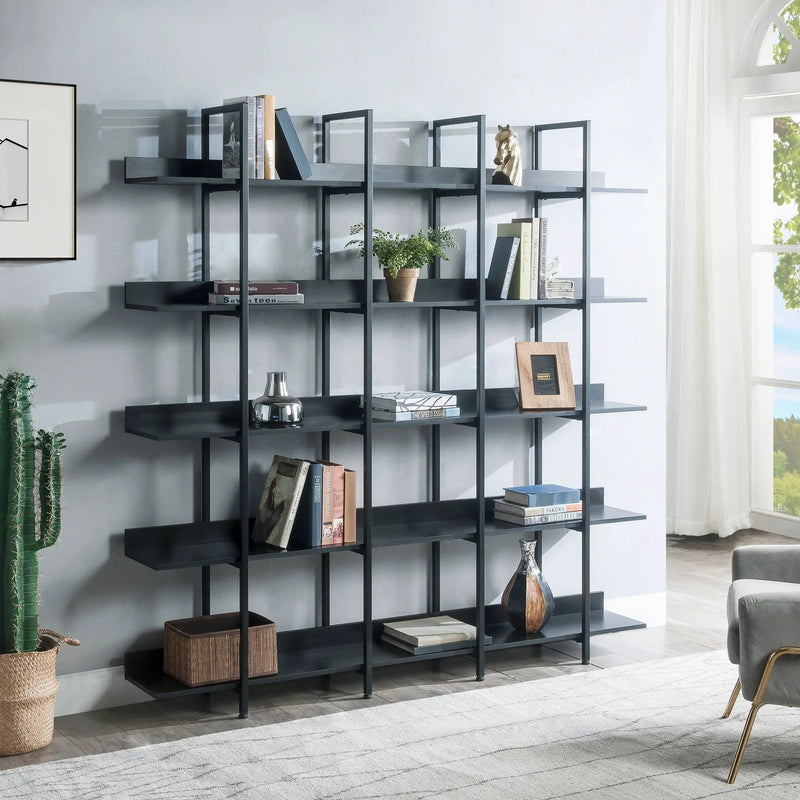 5 Tier Vintage Industrial Style Bookshelf by HouseOfZazla