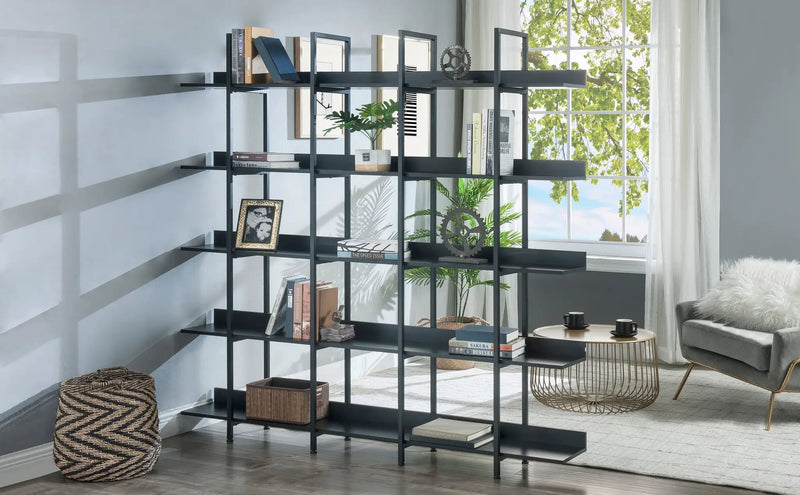 5 Tier Vintage Industrial Style Bookshelf by HouseOfZazla