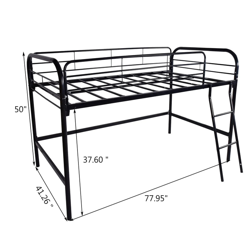 Metal Twin Loft Bed by HouseOfZazla