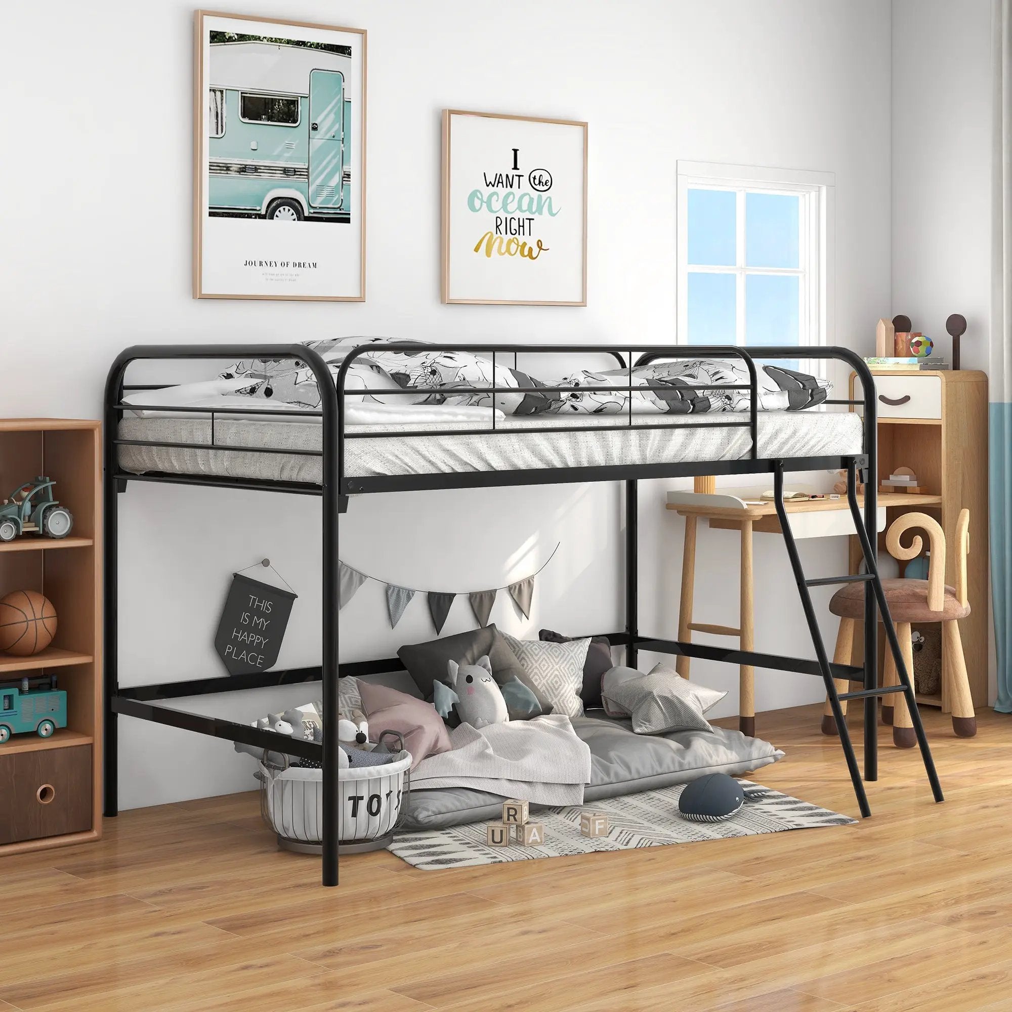 Metal Twin Loft Bed by HouseOfZazla