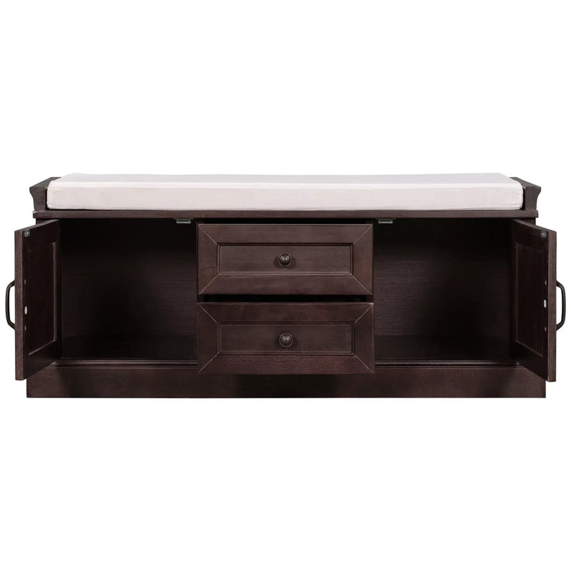TREXM Storage Bench with 2 Drawers and 2 Cabinets by HouseOfZazla