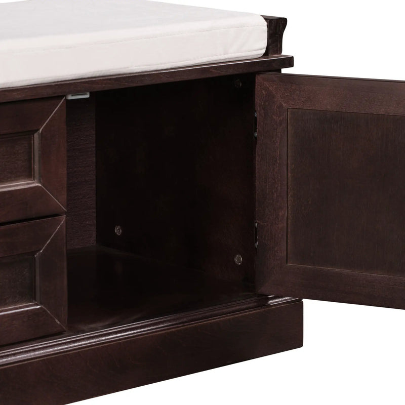 TREXM Storage Bench with 2 Drawers and 2 Cabinets by HouseOfZazla