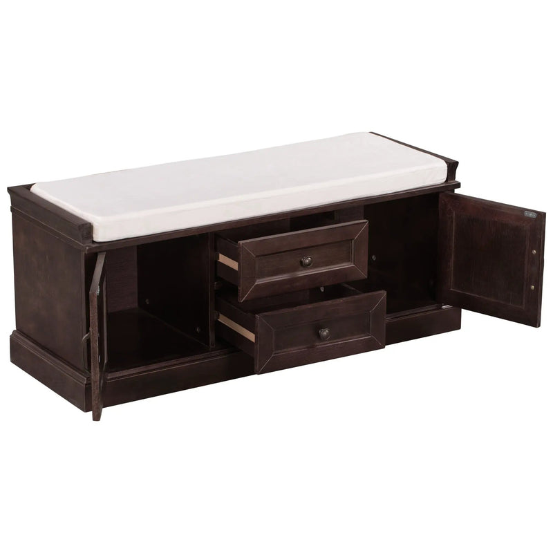 TREXM Storage Bench with 2 Drawers and 2 Cabinets by HouseOfZazla