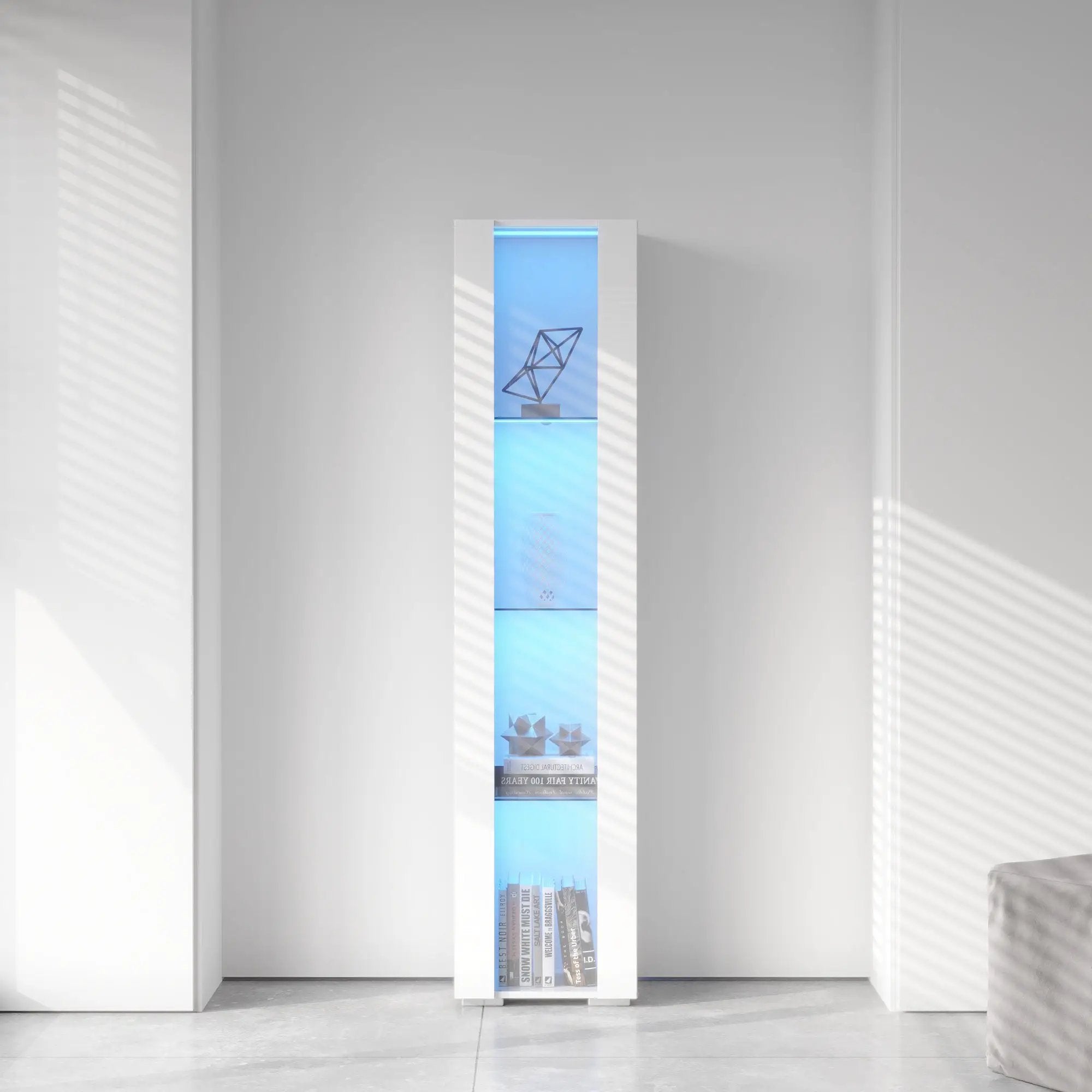 Side Cabinet with Aluminum Strip Lamp by HouseOfZazla