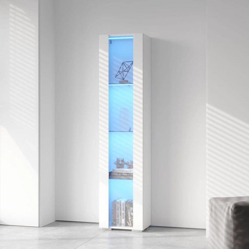 Side Cabinet with Aluminum Strip Lamp by HouseOfZazla
