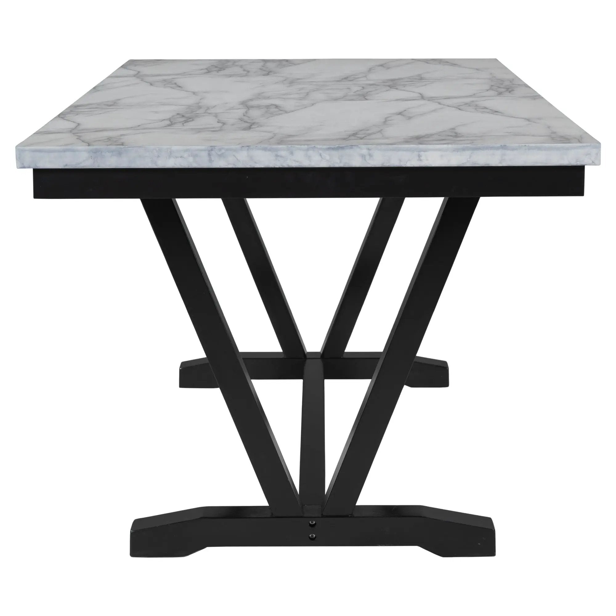 TREXM Modern Style 6-Piece Dining Table with 4 Chairs & 1 Bench by HouseOfZazla