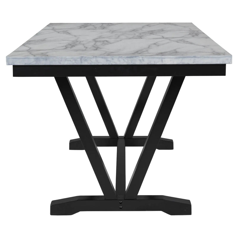 TREXM Modern Style 6-Piece Dining Table with 4 Chairs & 1 Bench by HouseOfZazla