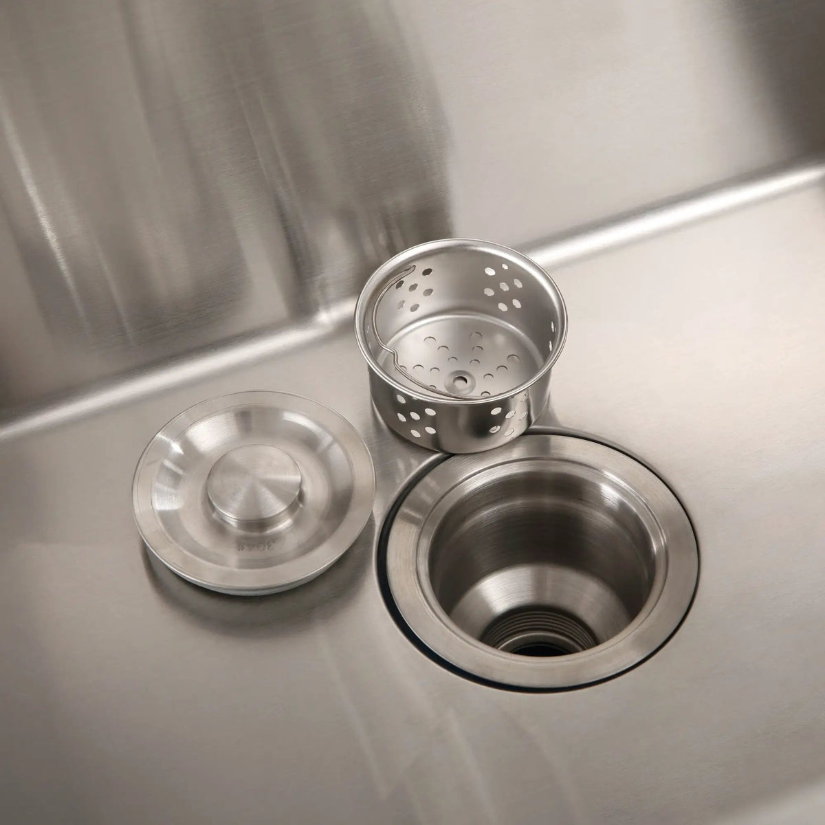 24in Stainless Steel Washing Sink with Faucet Hoses and Drain Head by HouseOfZazla