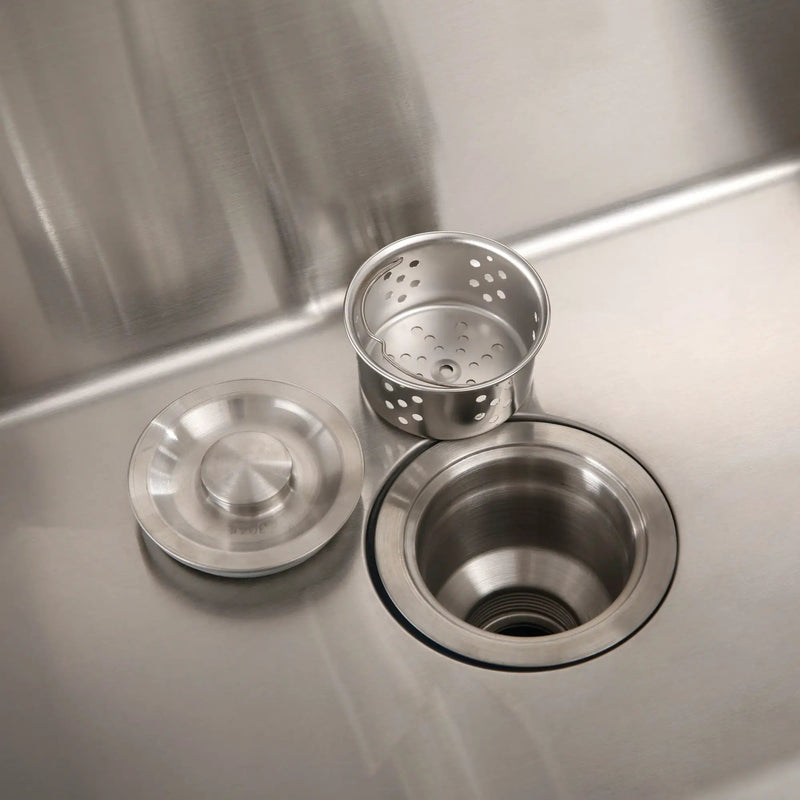 24in Stainless Steel Washing Sink with Faucet Hoses and Drain Head by HouseOfZazla