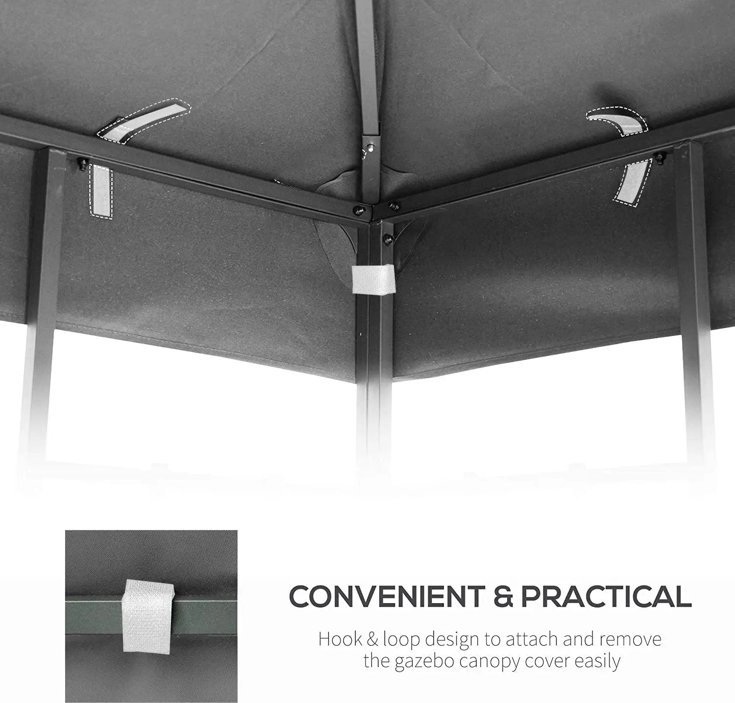 10x10 Ft Outdoor Patio Gazebo Replacement Canopy by HouseOfZazla