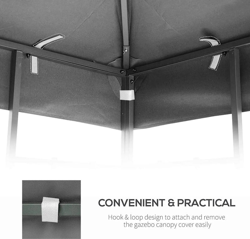 10x10 Ft Outdoor Patio Gazebo Replacement Canopy by HouseOfZazla