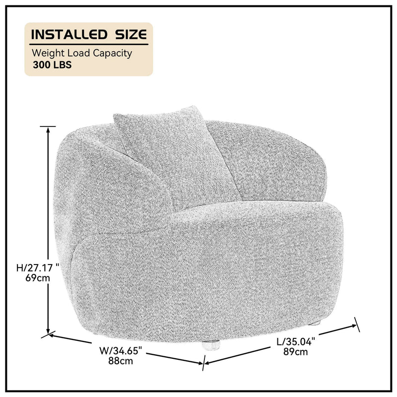 360° Swivel Mid Century Modern Curved Sofa by HouseOfZazla