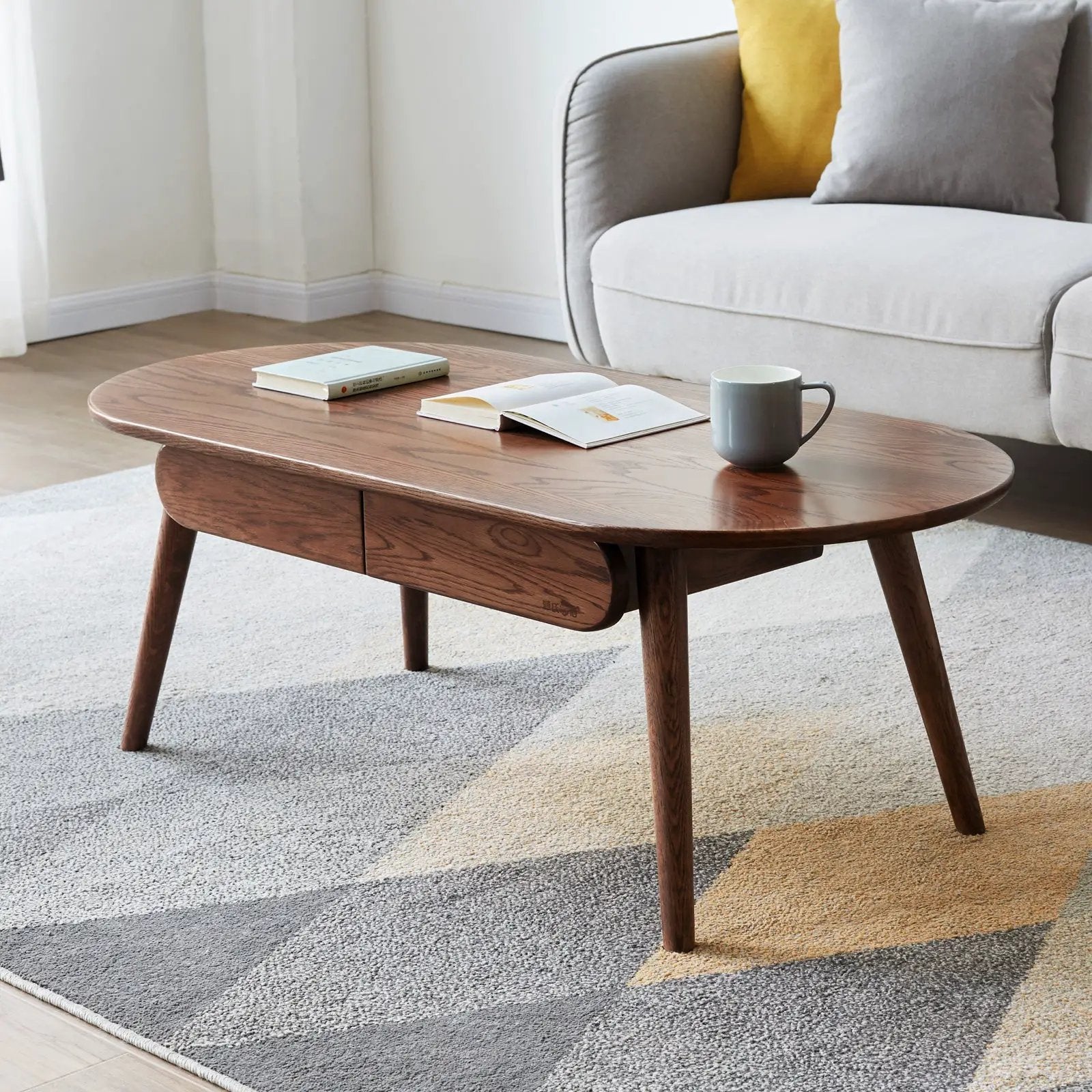 Capsule Centre Table - Solid Oak Wood Coffee Table by HouseOfZazla