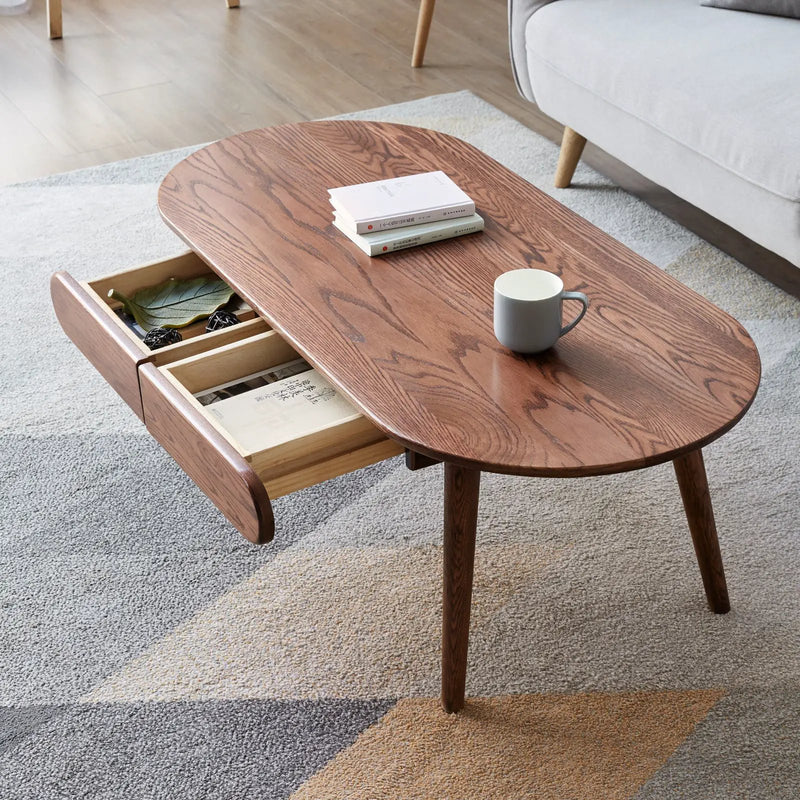 Capsule Centre Table - Solid Oak Wood Coffee Table by HouseOfZazla