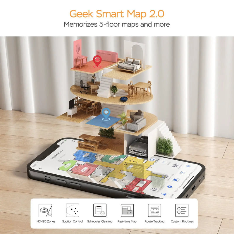 Geek Smart L7 Robot Vacuum Cleaner and Mop by HouseOfZazla