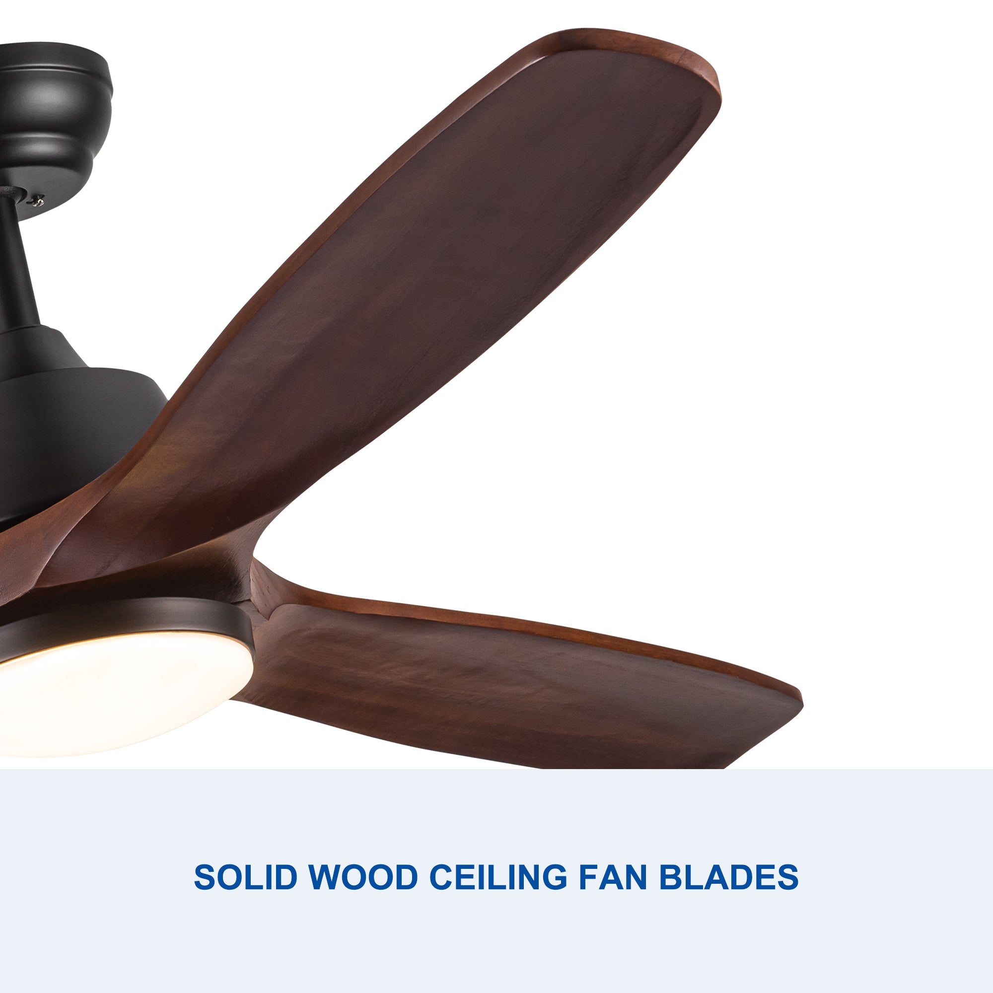 52" Yuhao Farmhouse Rustic LED Ceiling Fan with Remote Control by HouseOfZazla