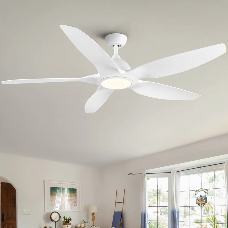 Modern 60-Inch Integrated LED Ceiling Fan Lighting by HouseOfZazla