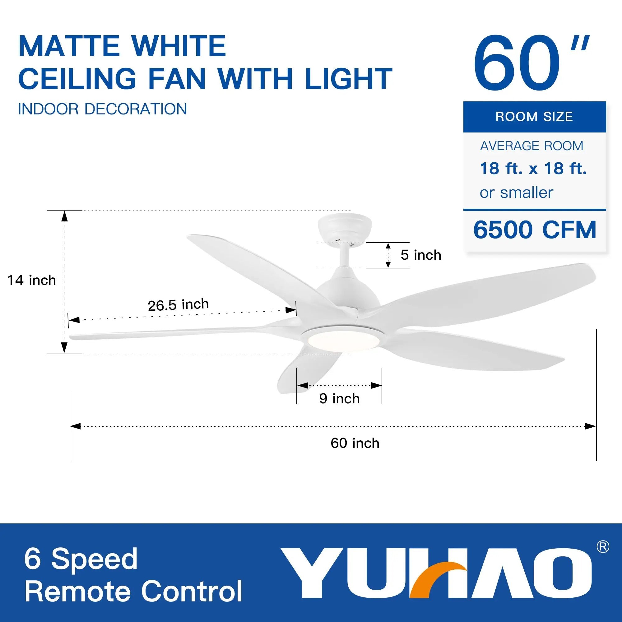 Modern 60-Inch Integrated LED Ceiling Fan Lighting by HouseOfZazla