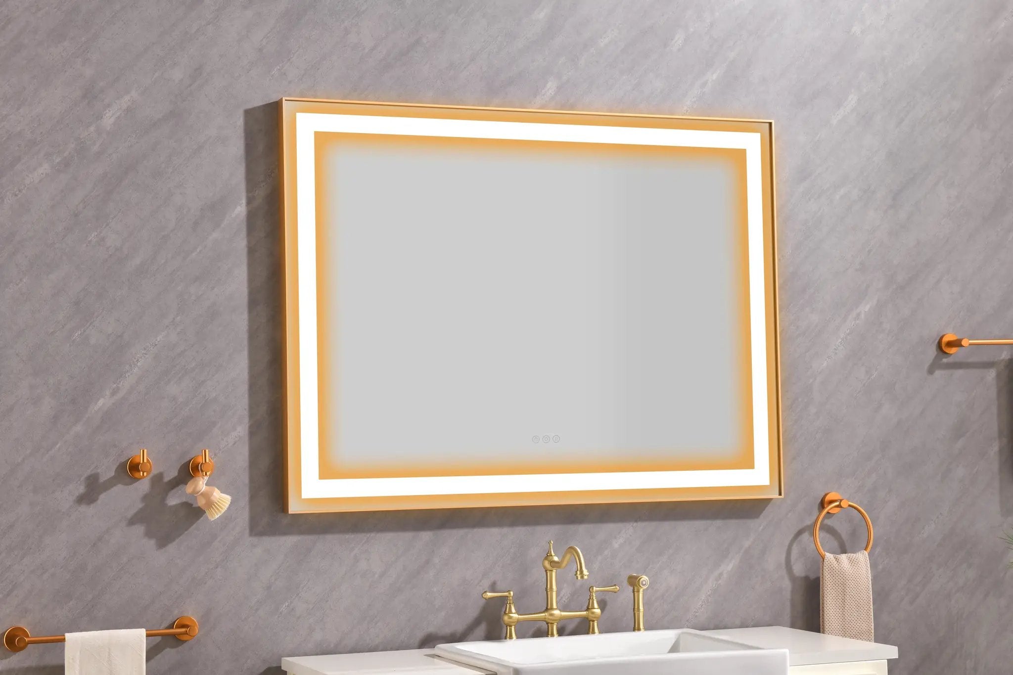 48"x36" LED Lighted Bathroom Wall Mounted Mirror by HouseOfZazla