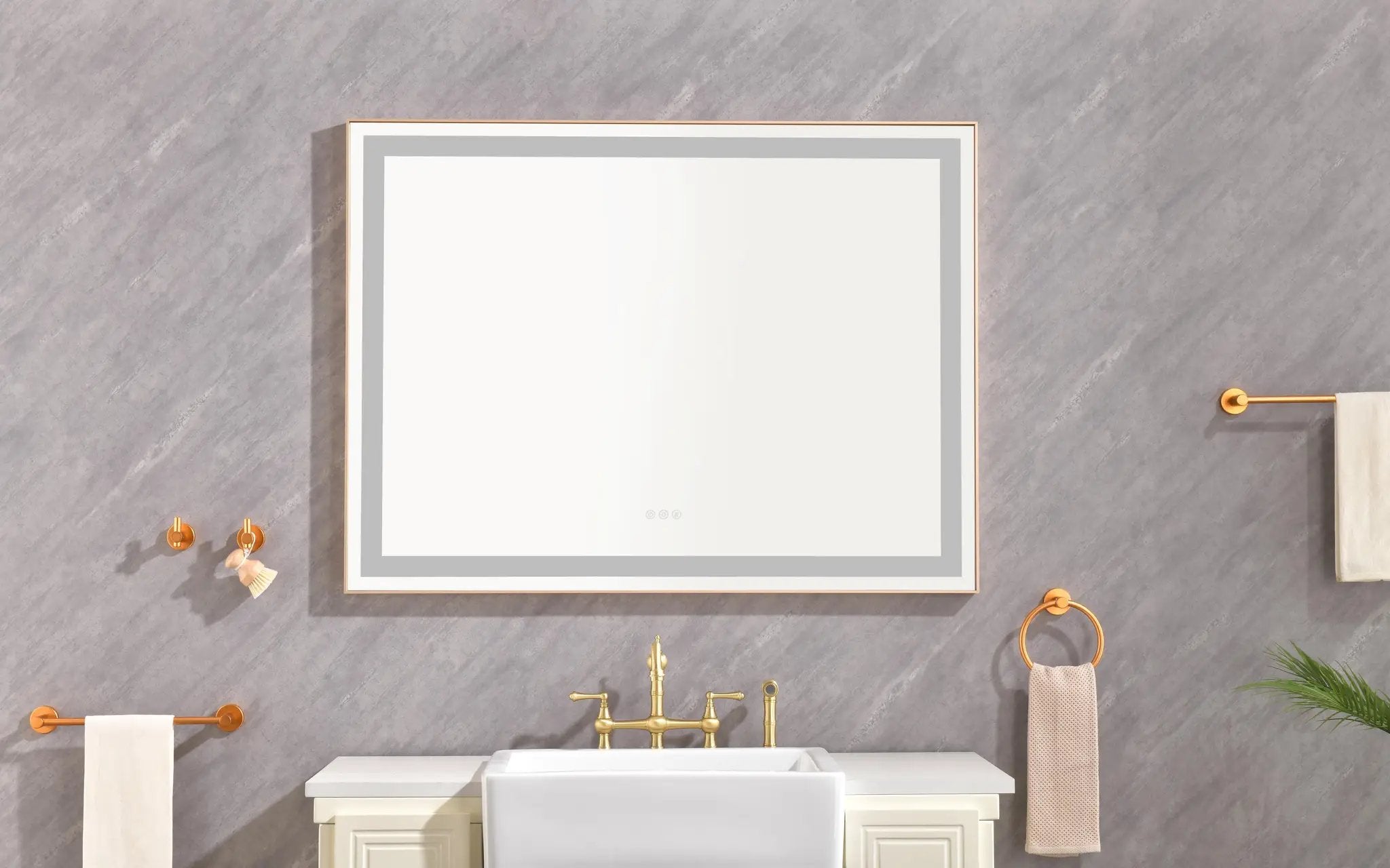 48"x36" LED Lighted Bathroom Wall Mounted Mirror by HouseOfZazla