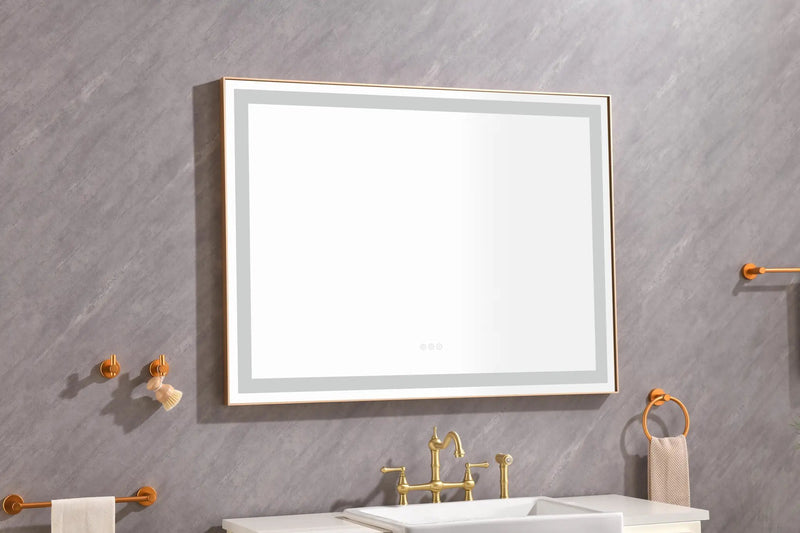48"x36" LED Lighted Bathroom Wall Mounted Mirror by HouseOfZazla