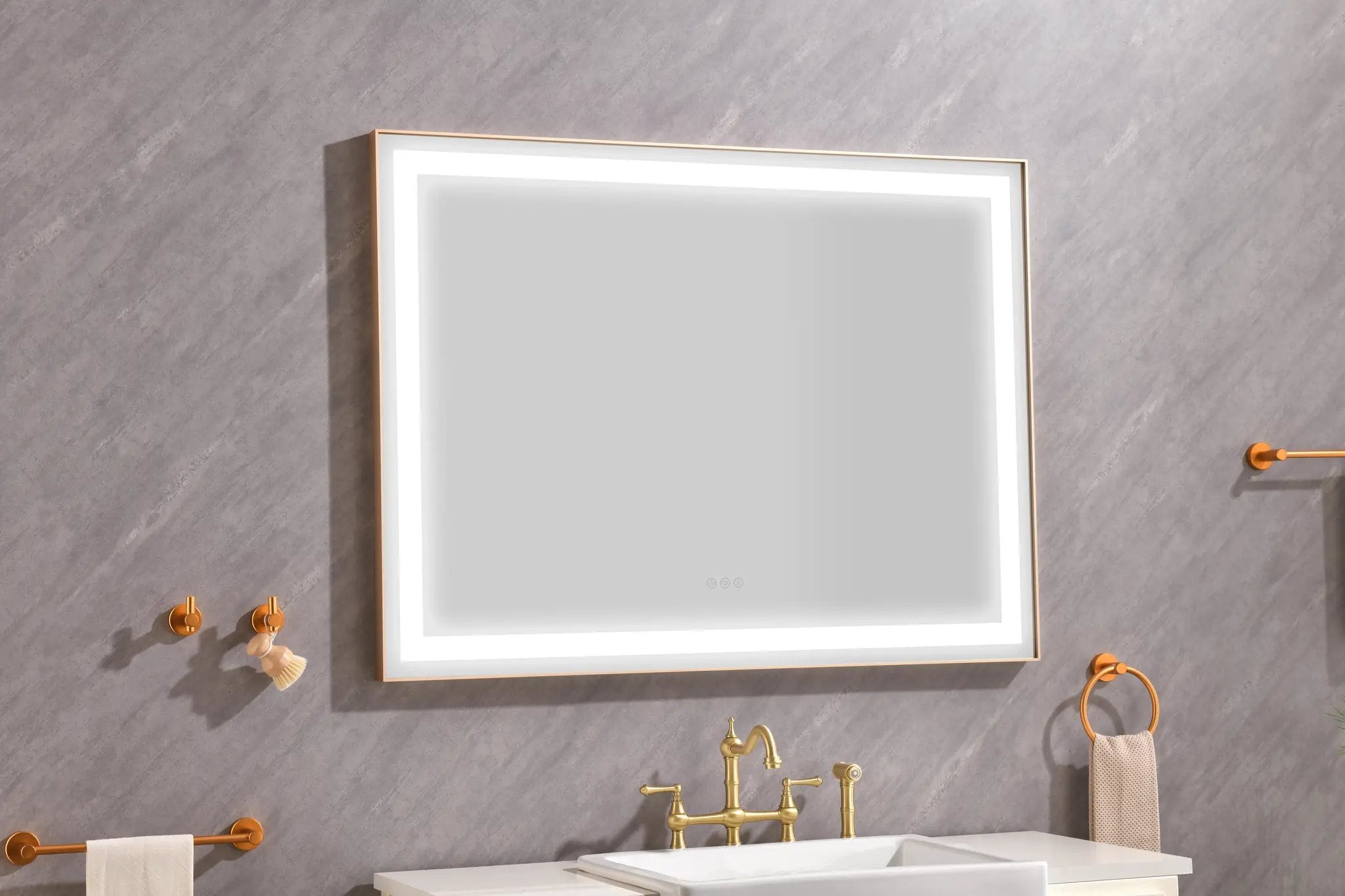 48"x36" LED Lighted Bathroom Wall Mounted Mirror by HouseOfZazla