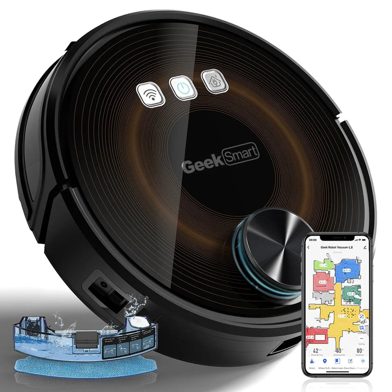Geek Smart L8 Robot Vacuum Cleaner and Mop by HouseOfZazla