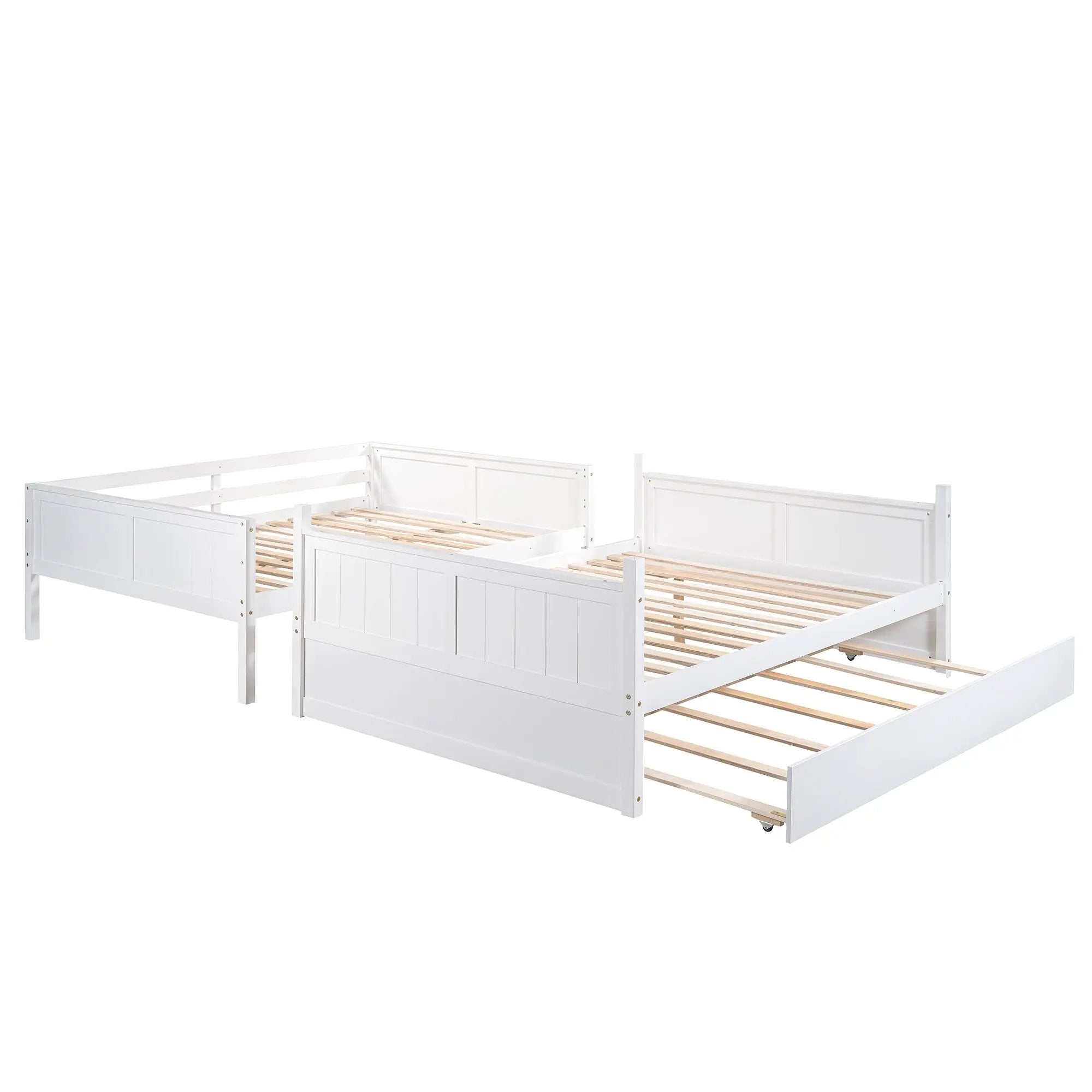 Full Over Full Bunk Bed with Twin Size Trundle by HouseOfZazla