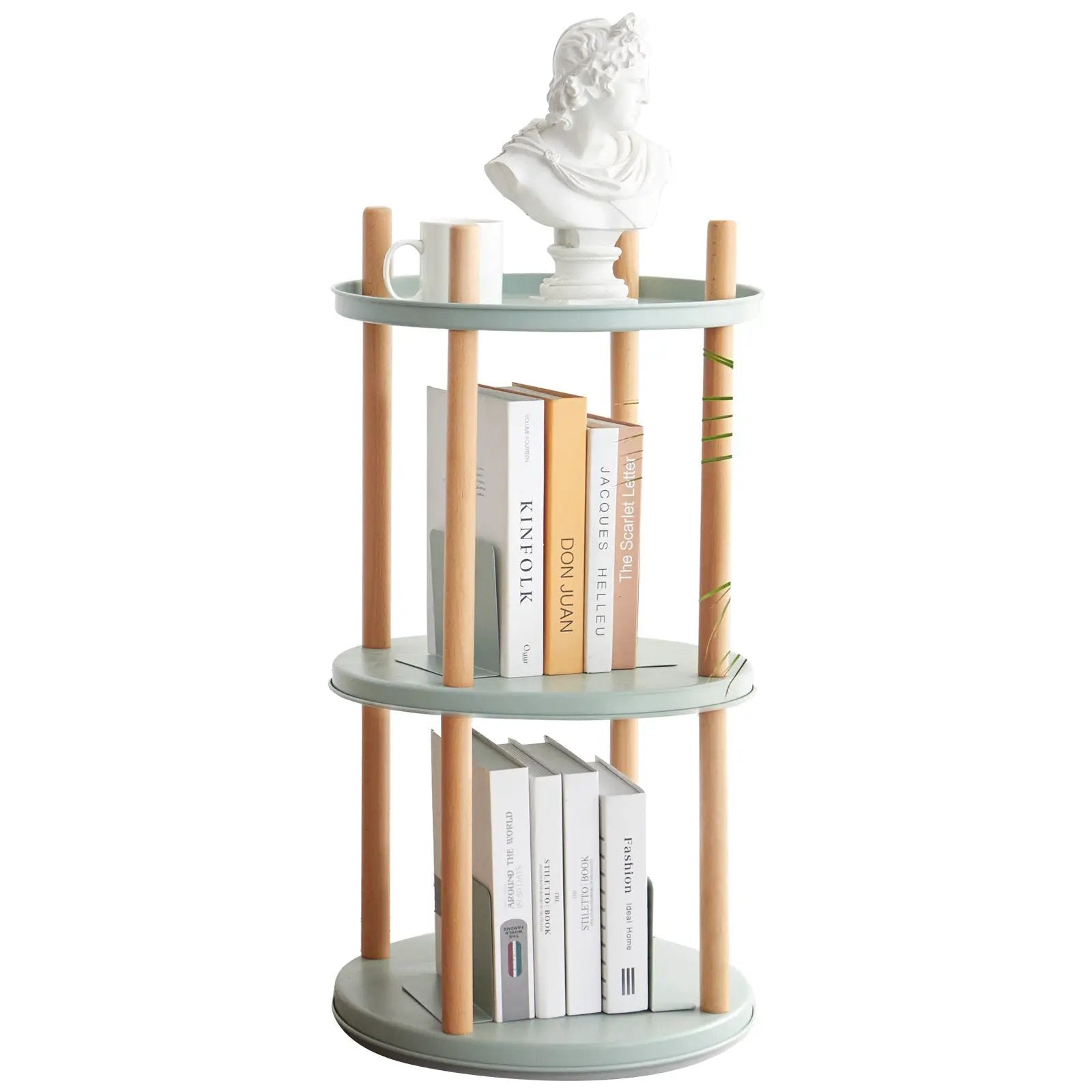 Storage Shelf: 360° Rotating Bookshelf by HouseOfZazla