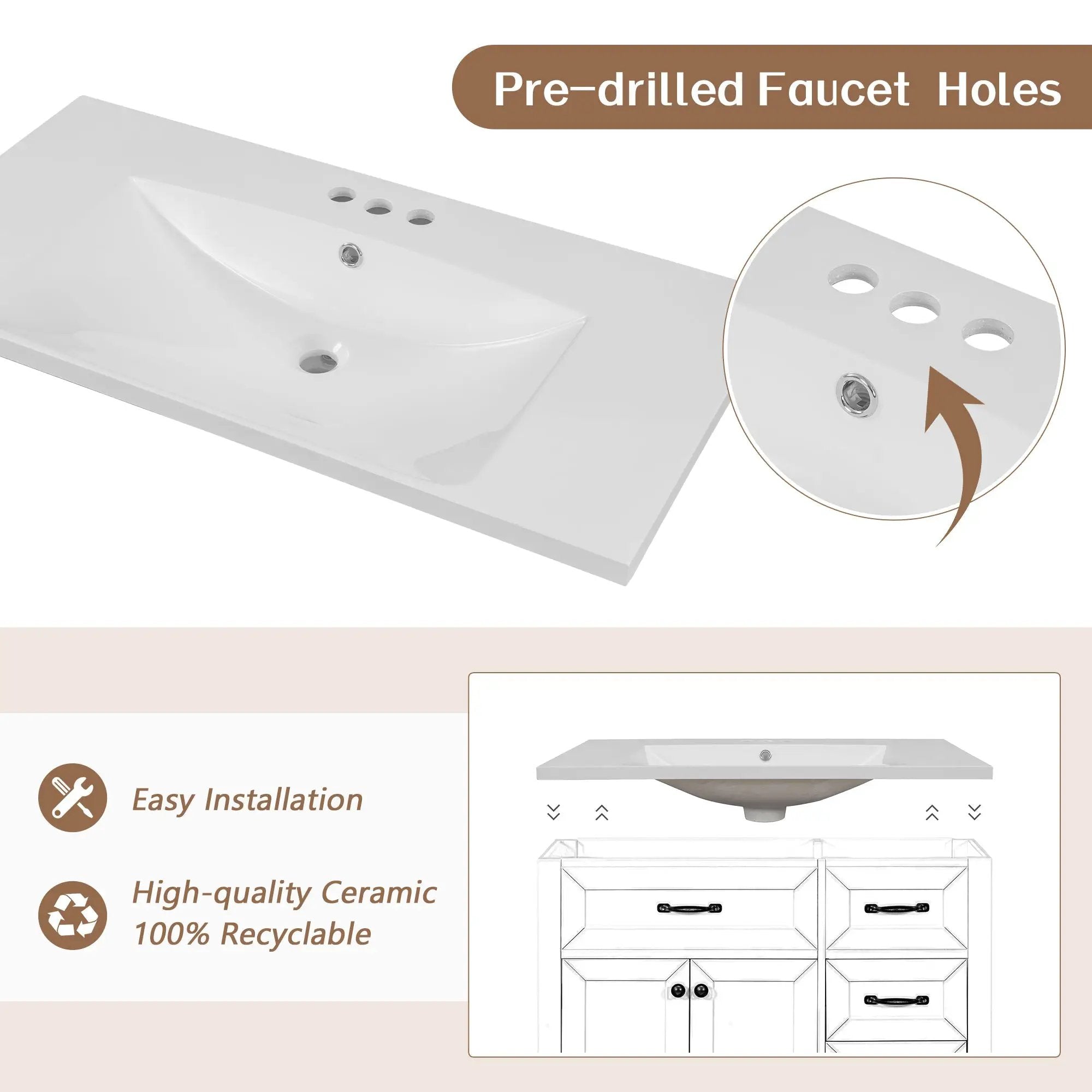 36" Bathroom Vanity With Sink Combo by HouseOfZazla