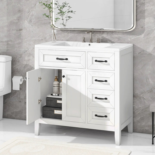 36" Bathroom Vanity With Sink Combo