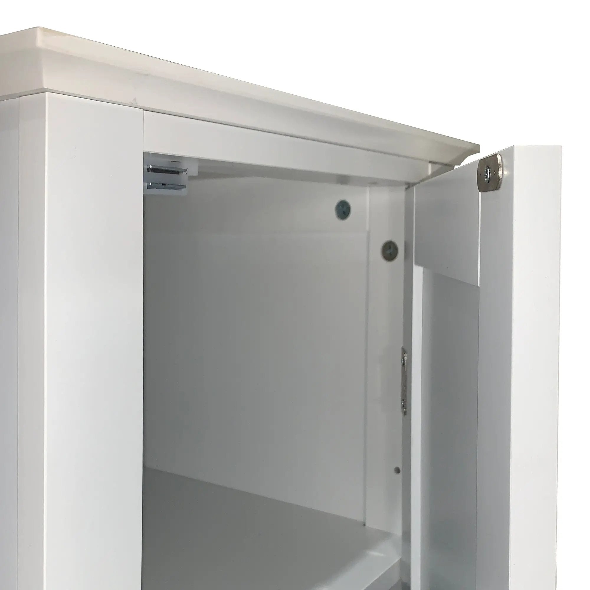 Tall Narrow Tower Freestanding Cabinet with 2 Shutter Doors by HouseOfZazla