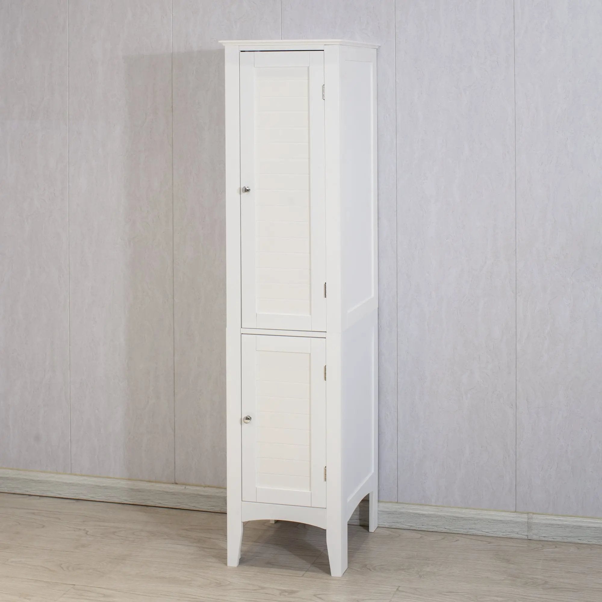 Tall Narrow Tower Freestanding Cabinet with 2 Shutter Doors by HouseOfZazla