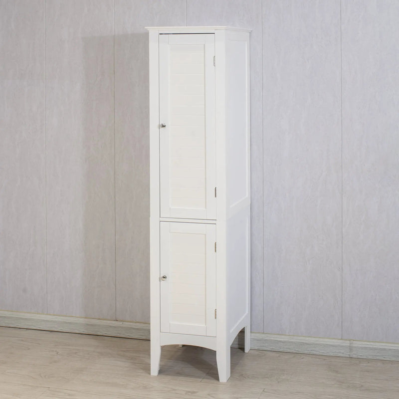 Tall Narrow Tower Freestanding Cabinet with 2 Shutter Doors by HouseOfZazla
