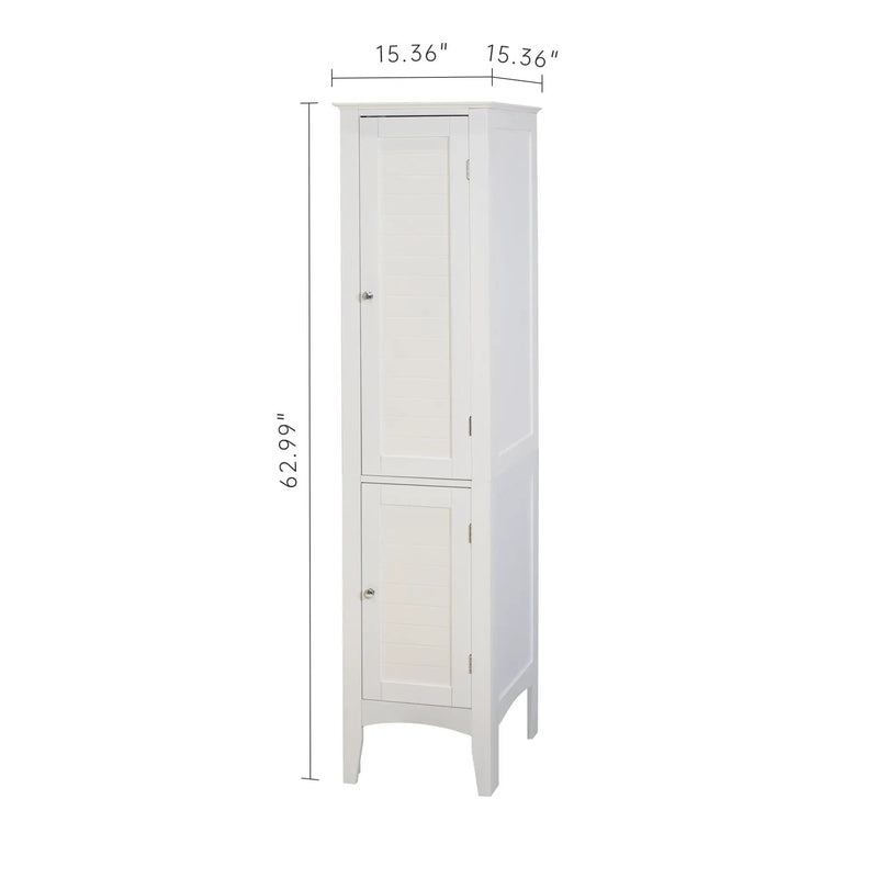 Tall Narrow Tower Freestanding Cabinet with 2 Shutter Doors by HouseOfZazla