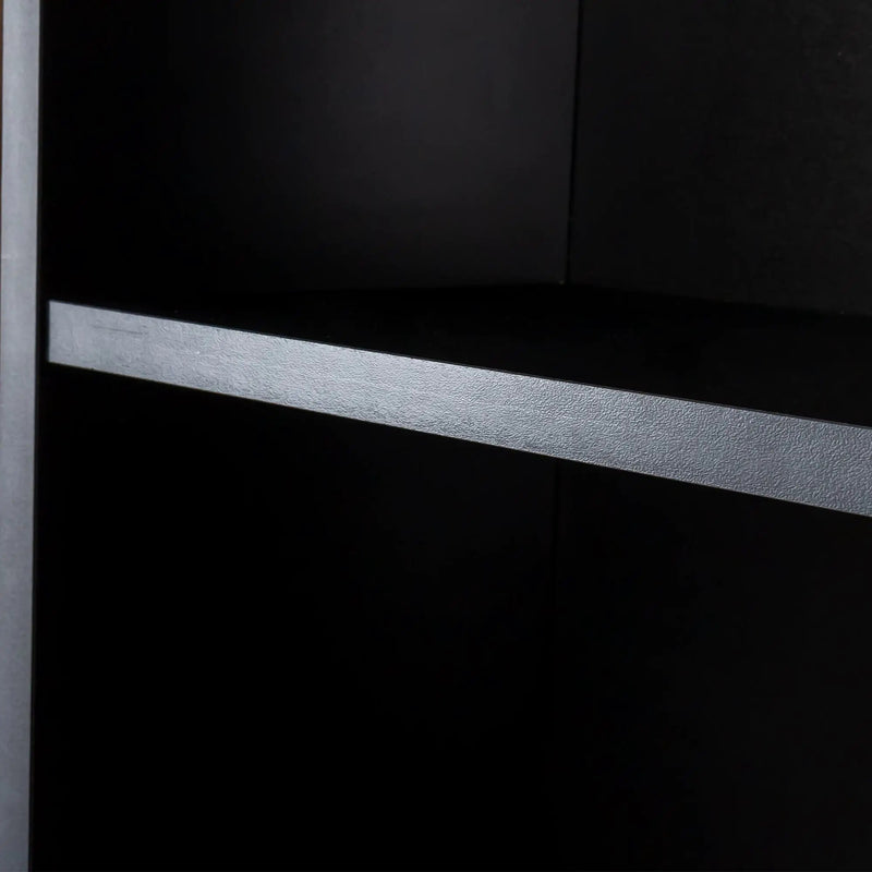 Black Modern Simple Hair Desk with Multi-Layer Storage by HouseOfZazla