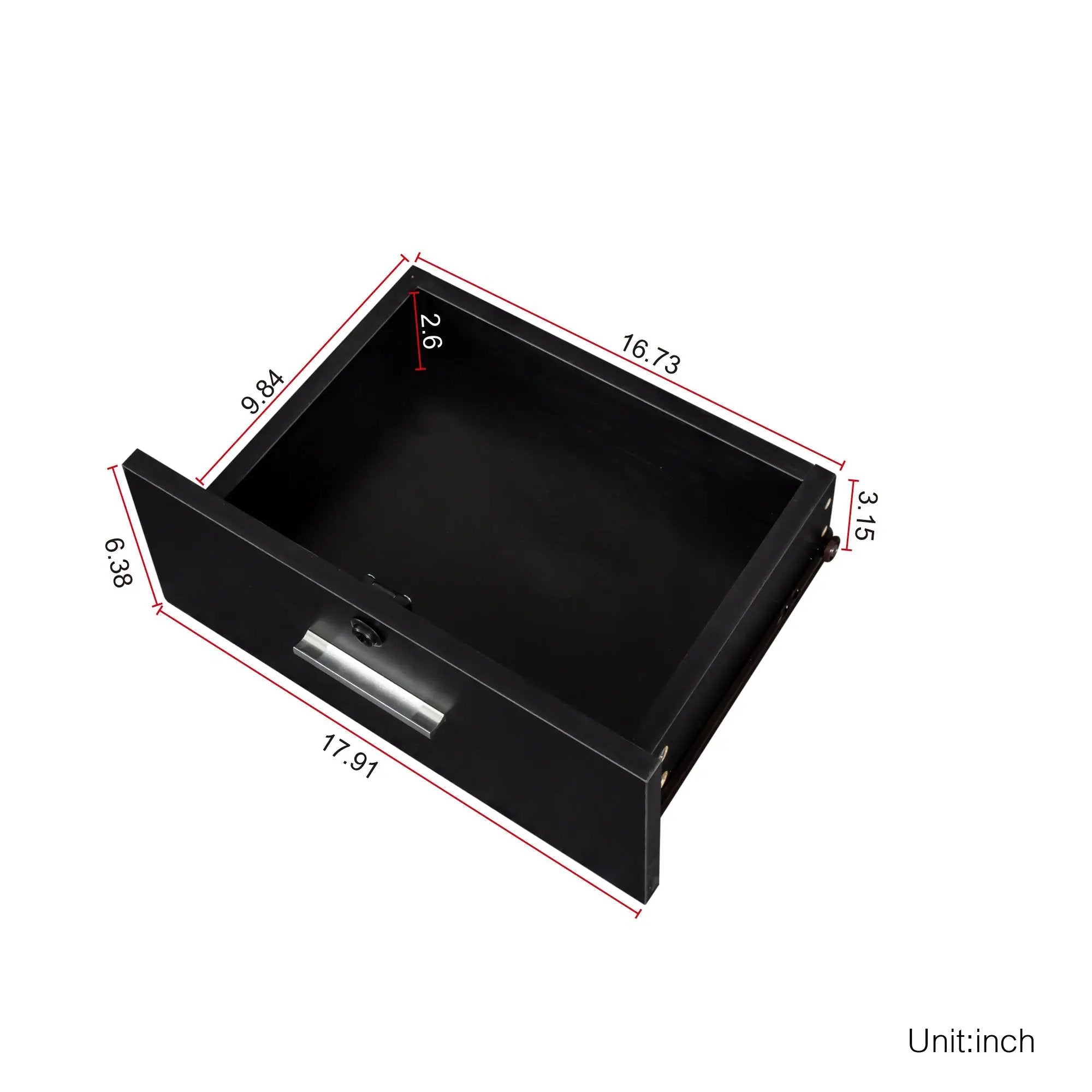 Black Modern Simple Hair Desk with Multi-Layer Storage by HouseOfZazla