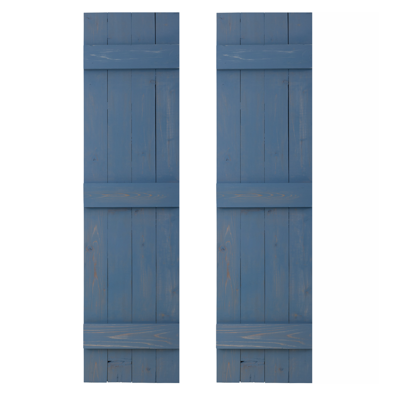 Traditional Board & Batten Exterior Wood Shutters - Cedar - Set of 2 by Dogberrycollections