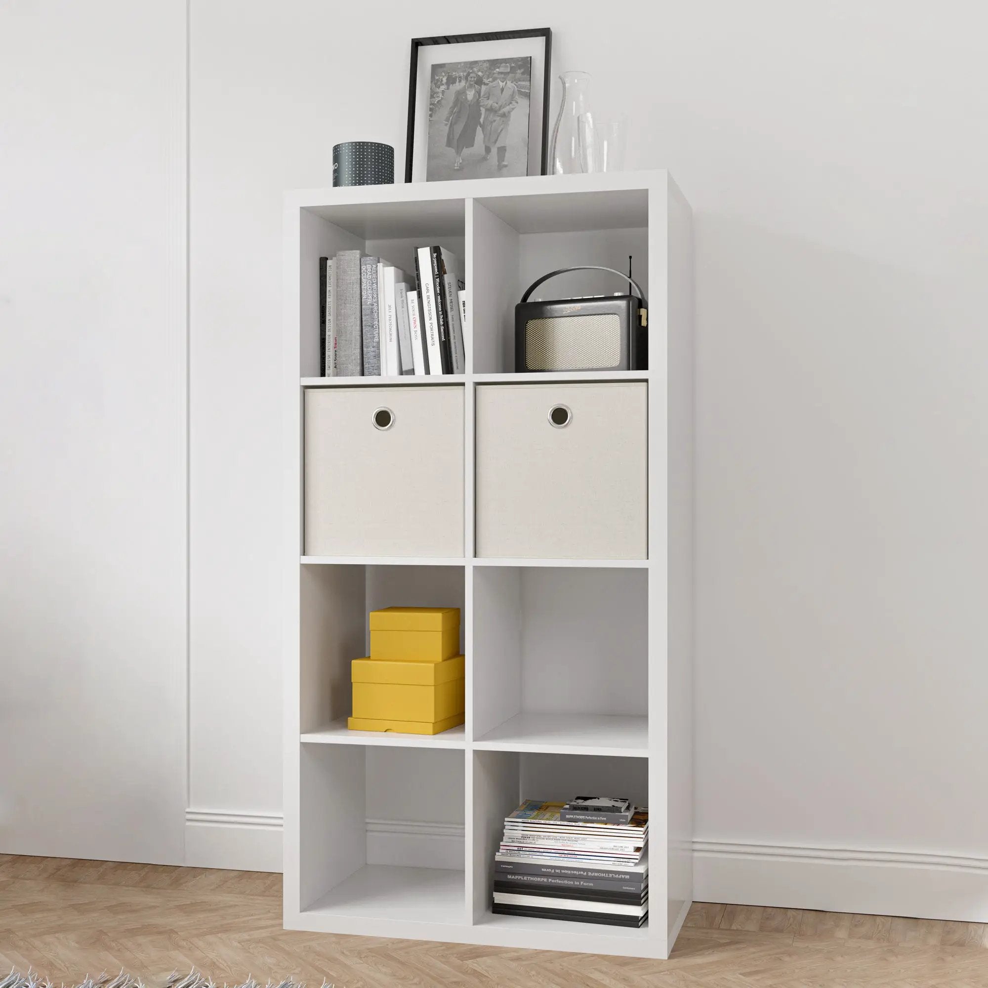 Smart Cube 8-Cube Organizer Storage with Opened Back Shelves by HouseOfZazla