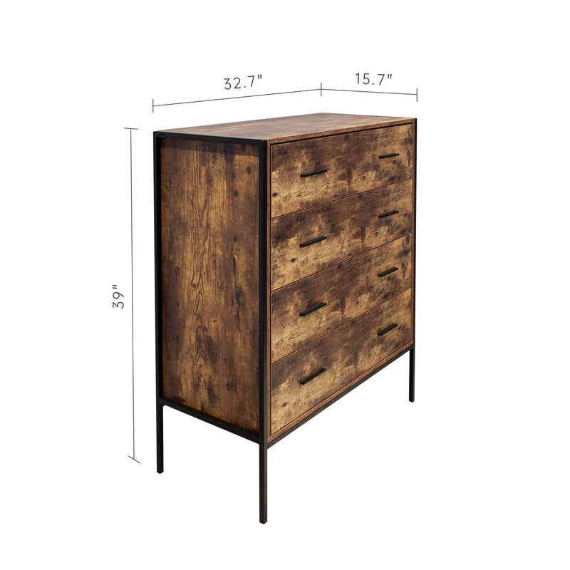 Industrial Style 4 Drawer Dresser by HouseOfZazla