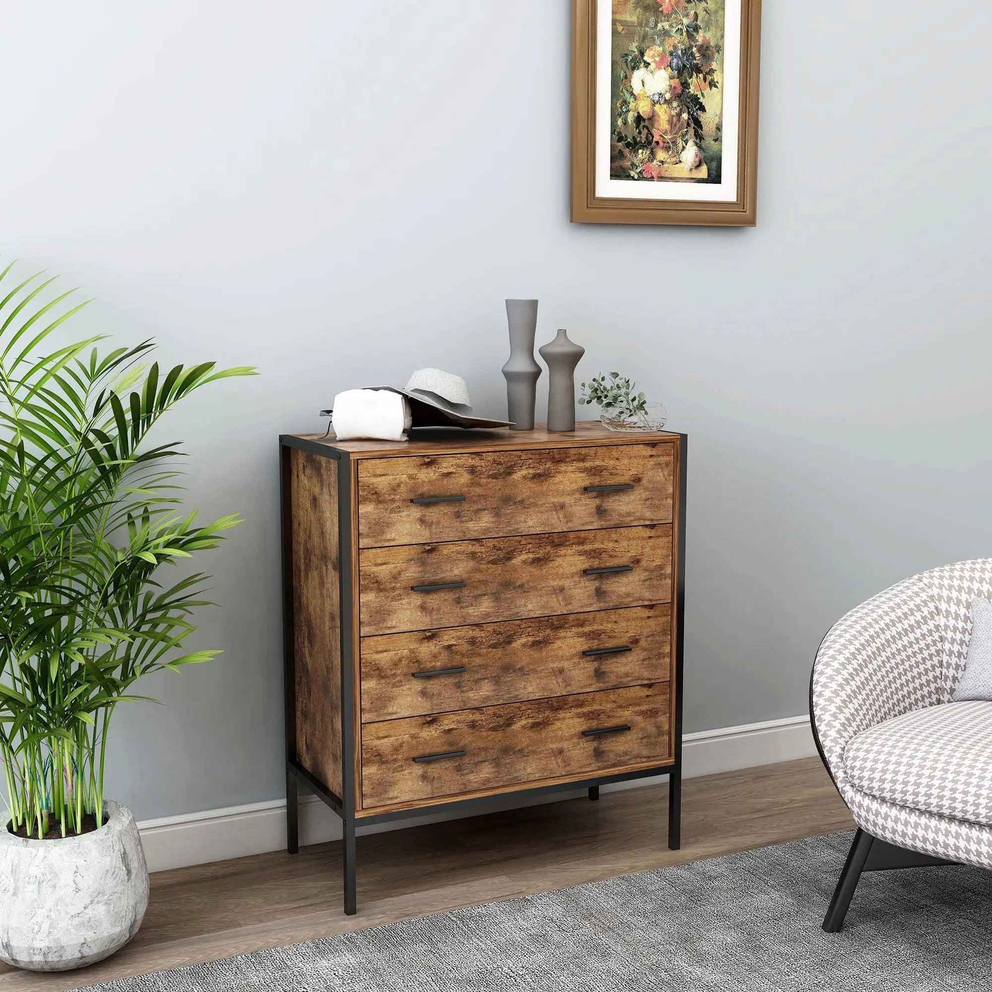 Industrial Style 4 Drawer Dresser by HouseOfZazla