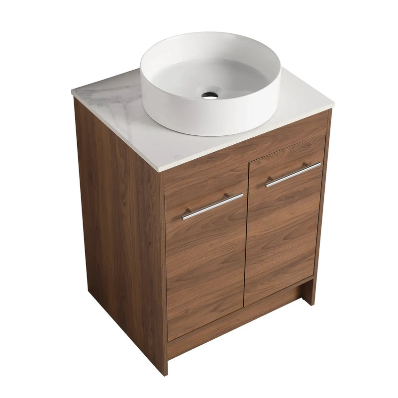 Ceramic Round Above Counter Bathroom Vessel Sink by HouseOfZazla