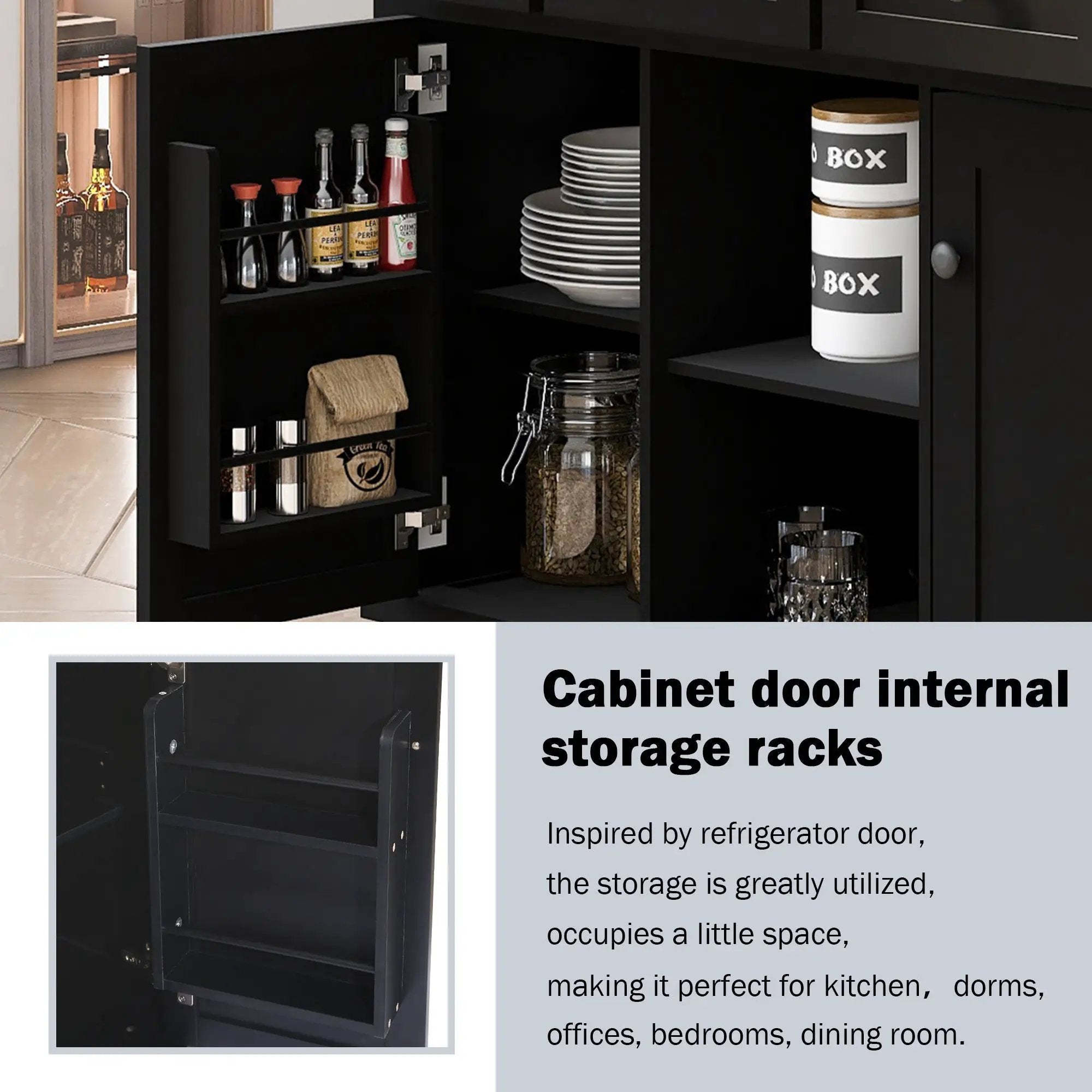 Rubber Wood Drop-Leaf Kitchen Cart with Storage by HouseOfZazla