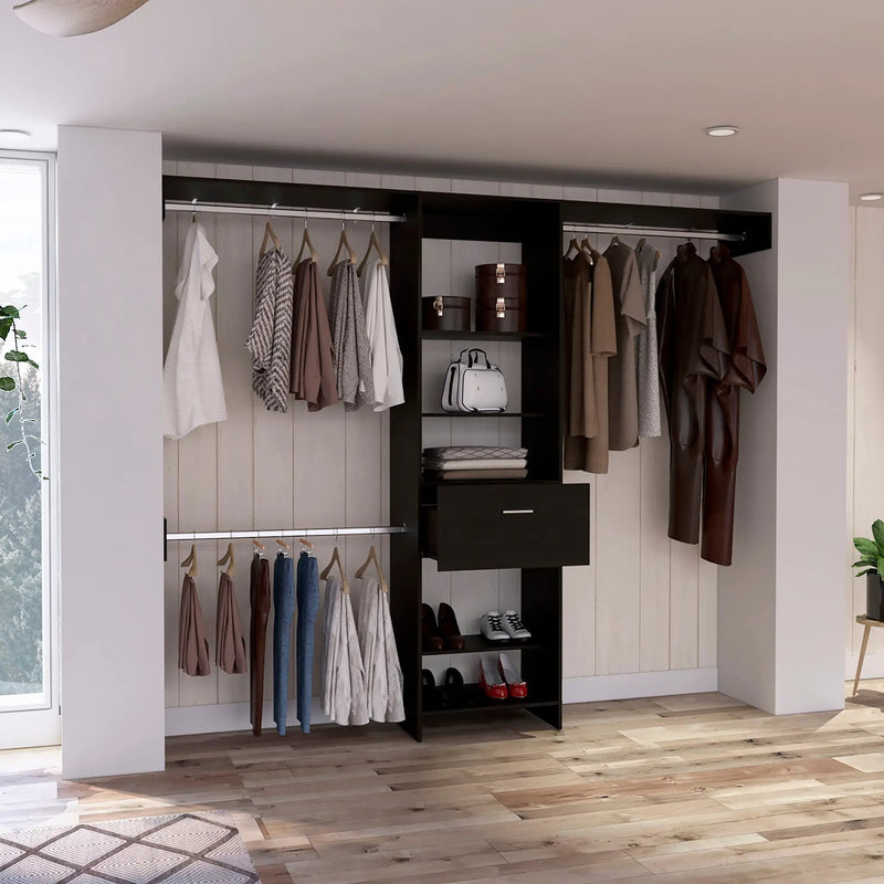 1-Drawer 4-Shelf Closet System in Wenge by HouseOfZazla