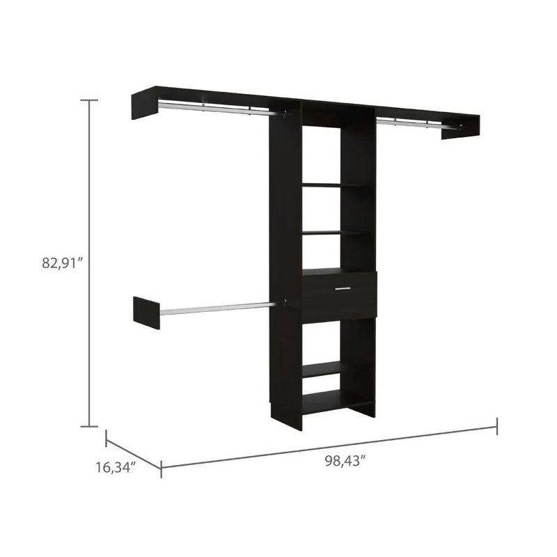 1-Drawer 4-Shelf Closet System in Wenge by HouseOfZazla