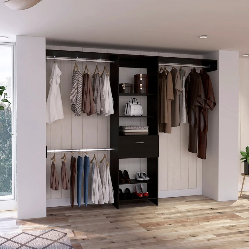 1-Drawer 4-Shelf Closet System in Wenge by HouseOfZazla