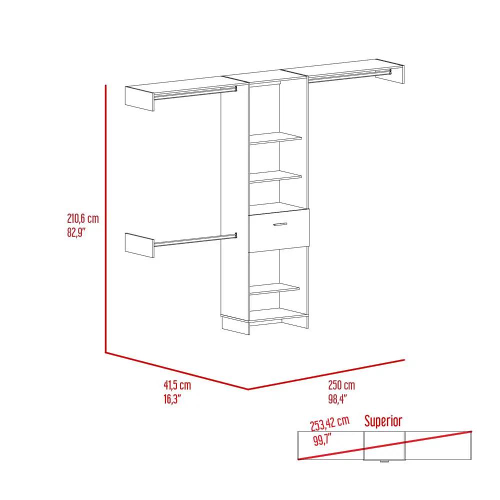 1-Drawer 4-Shelf Closet System in Wenge by HouseOfZazla