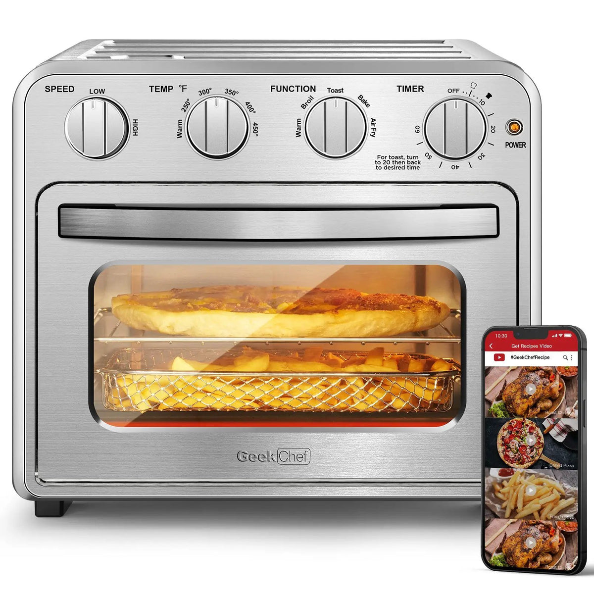 Geek Chef Air Fryer Toaster Oven Combo by HouseOfZazla