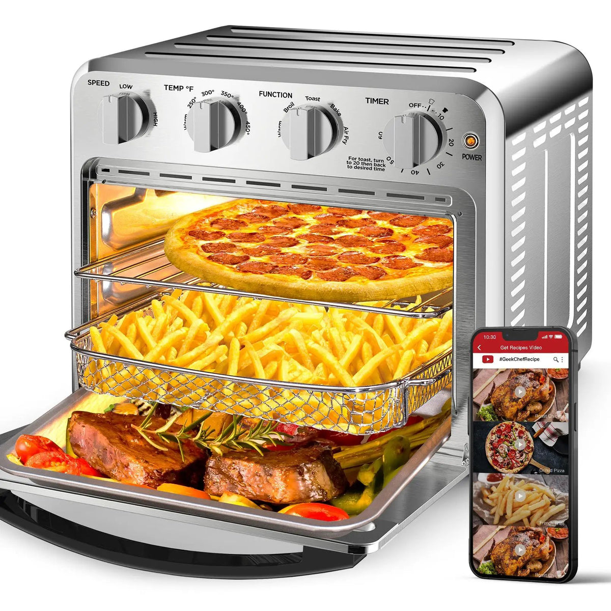 Geek Chef Air Fryer Toaster Oven Combo by HouseOfZazla